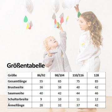 Smithy Kinderbademantel Regenbogen/Wolke, Frottee, Kapuze, Knöpfe, made in Europe