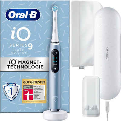 Oral B Elektrische Zahnbürste iO 9 Luxe Edition, Aufsteckbürsten: 1 St., mit Magnet-Technologie, 7 Putzmodi, Farbdisplay & Lade-Reiseetui