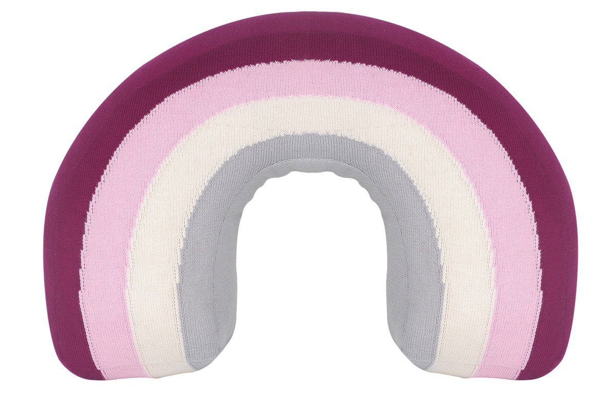 KINDSGUT Babykissen Regenbogenkissen, Regenbogenkissen, Baumwoll-Kissen, Alma, unisex, weich, Sofa-Kissen