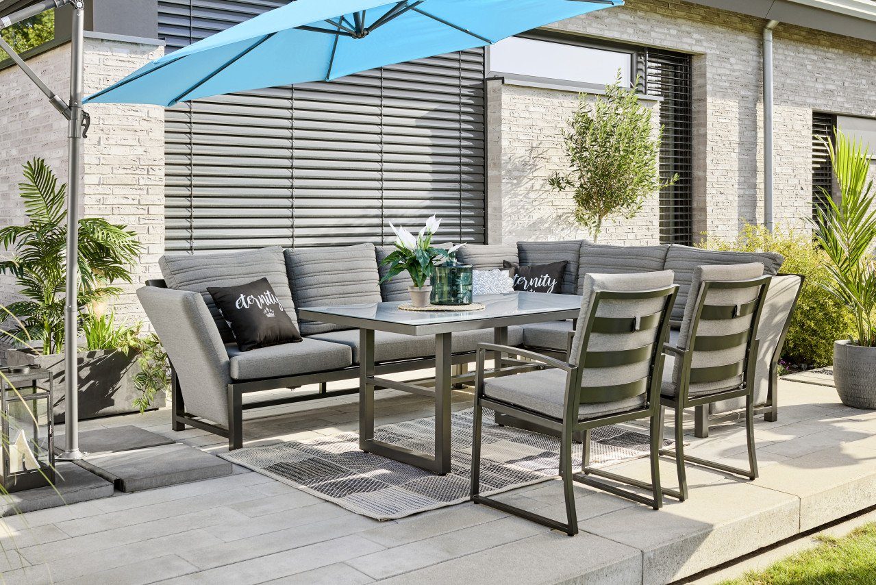 Primaster Gartenlounge-Set Primaster Dining Lounge Мебельset Ravenna mit, Witterungsbeständig