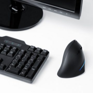 CSL ergonomische Maus (Funk, ergonomische Vertikal Mouse 2,4 GHz, gegen Maus-/Tennisarm RSI Syndrom)