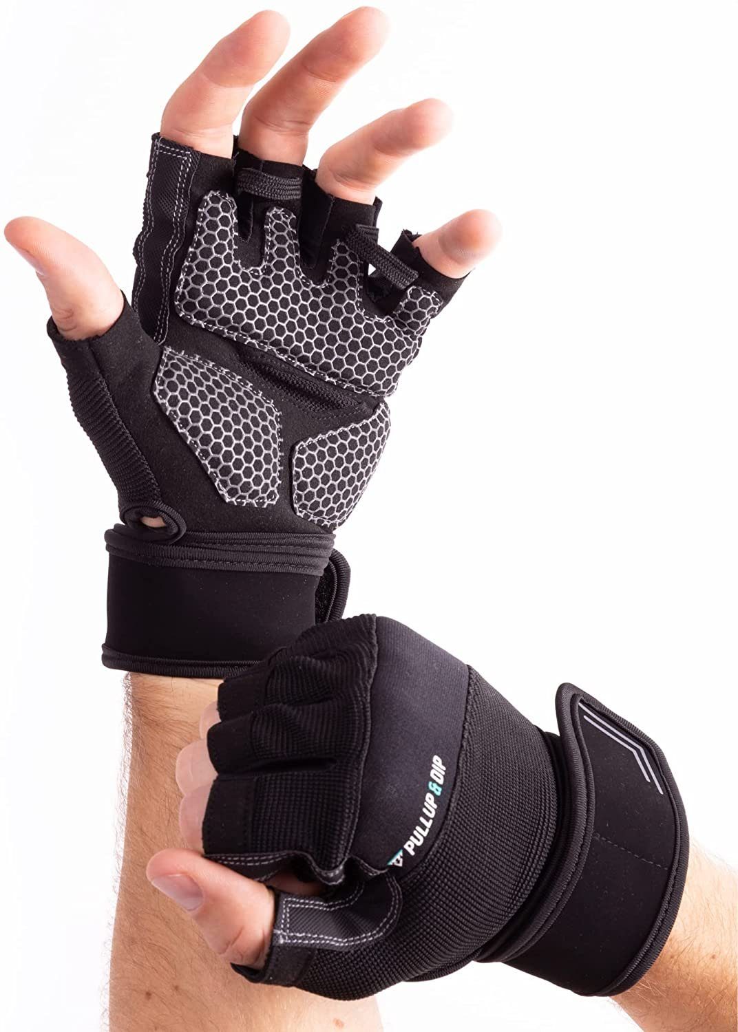 Trainingshandschuhe mit Bandage Herren Damen Fitness Gym Kraftsport Handschuhe
