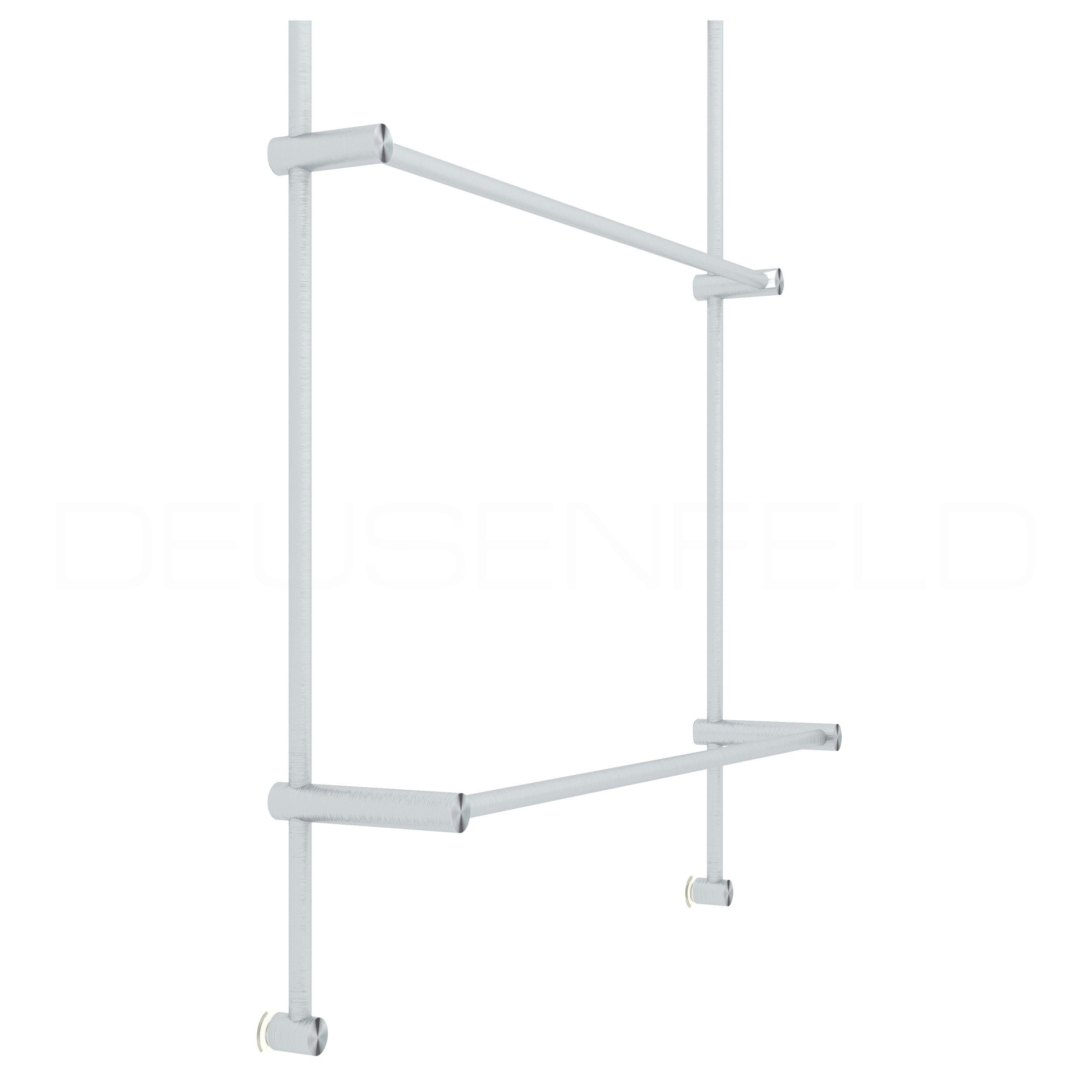 DEUSENFELD Handtuchhalter ZHD600EG, Handtuchstangen verstellbar, für 4-8mm Glaswand, Edelstahl 304