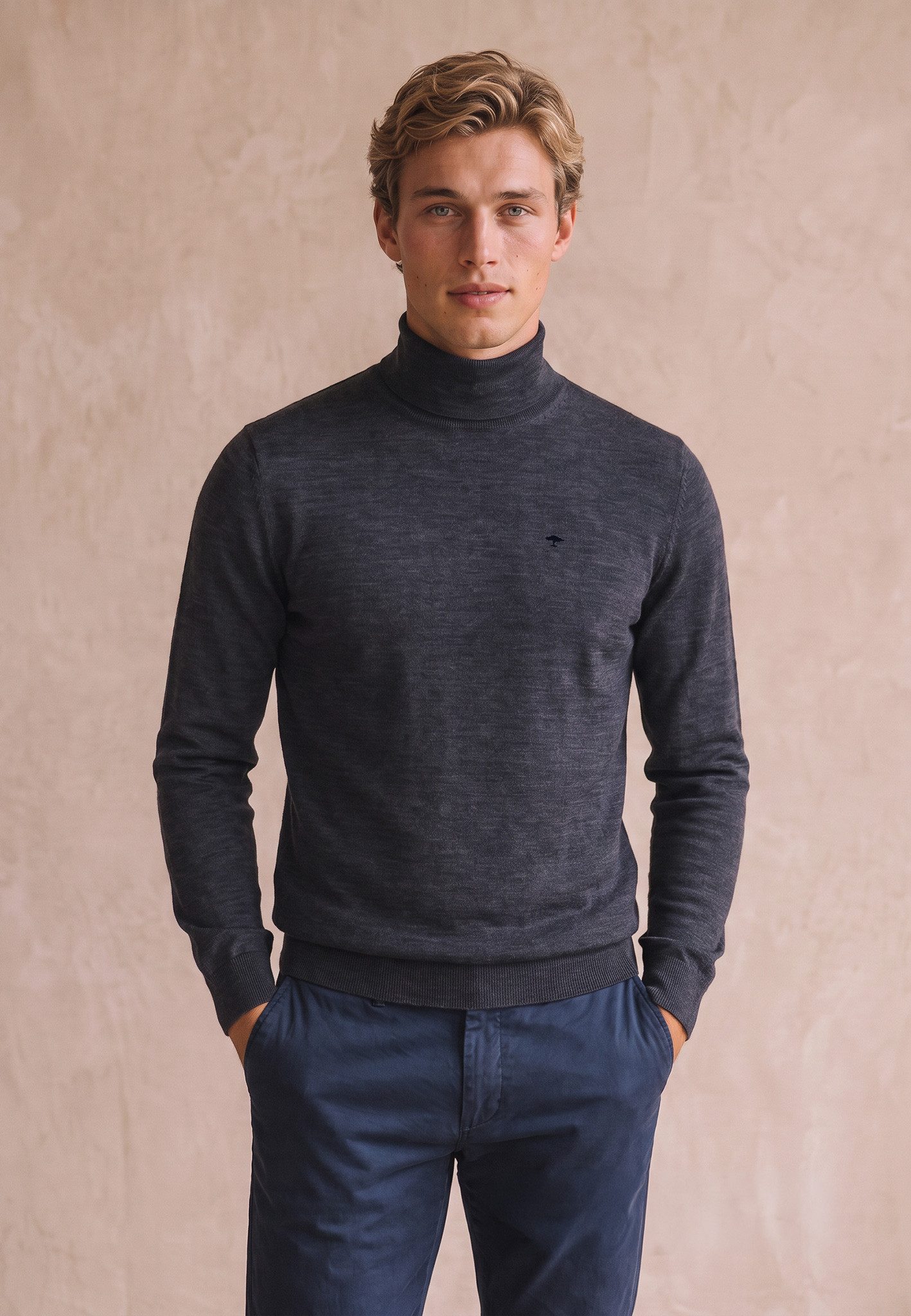 FYNCH-HATTON Rollkragenpullover aus Wolle