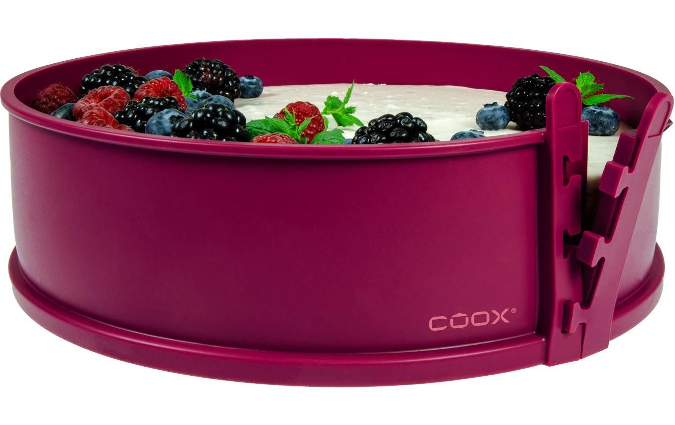 coox Springform Gugelhupfform aus Silikon 24x10 cm – stabile Backform mit Griffen, (Stück 1-tlg), Hitzebeständig bis 230°C und kälteresistent bis -40°C