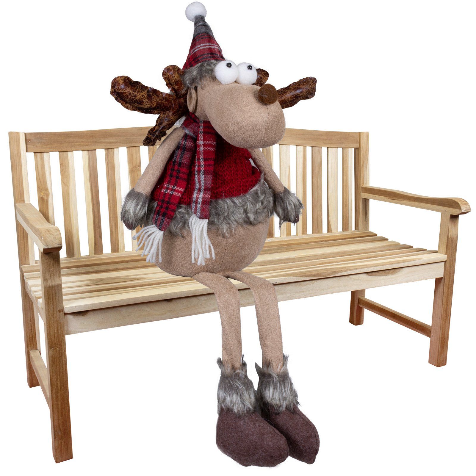 Weihnachtsfigur Elch 32cm (70cm) Kantenhocker