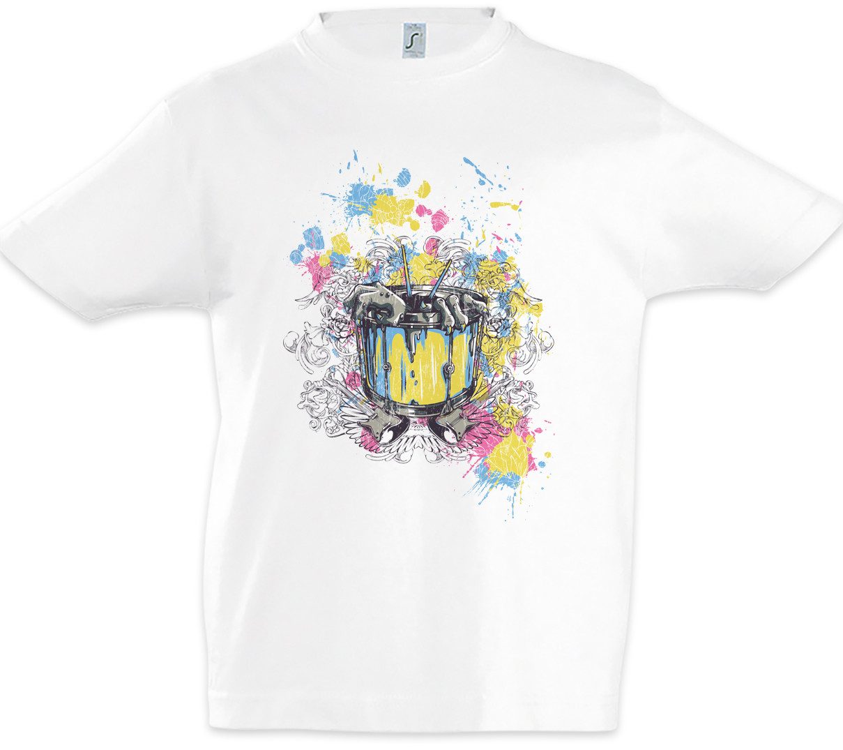 Print-Shirt Colored Zombie Hands Kinder T-Shirt Tattoo Art Rock Metal Newschool