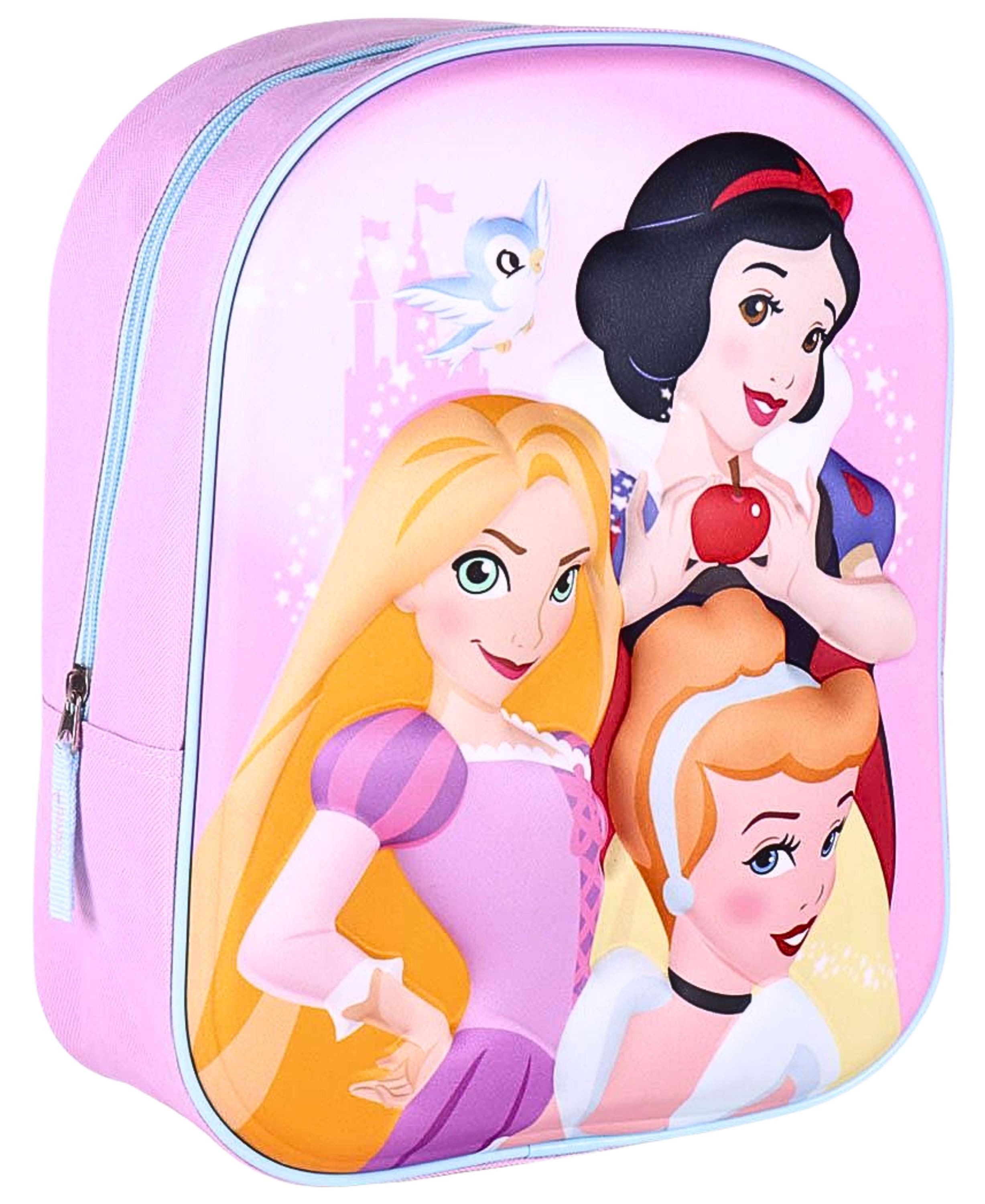 Disney Princess Kindergartentasche, 3D Kinder-Rucksack 31x25x10 cm