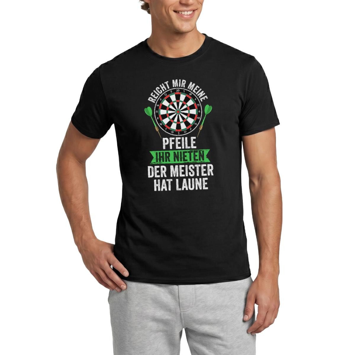 Spreadshirt T-Shirt Darts Meister Pfeile Dartscheibe Dartspieler Lustiges Design Männer T- (1-tlg)