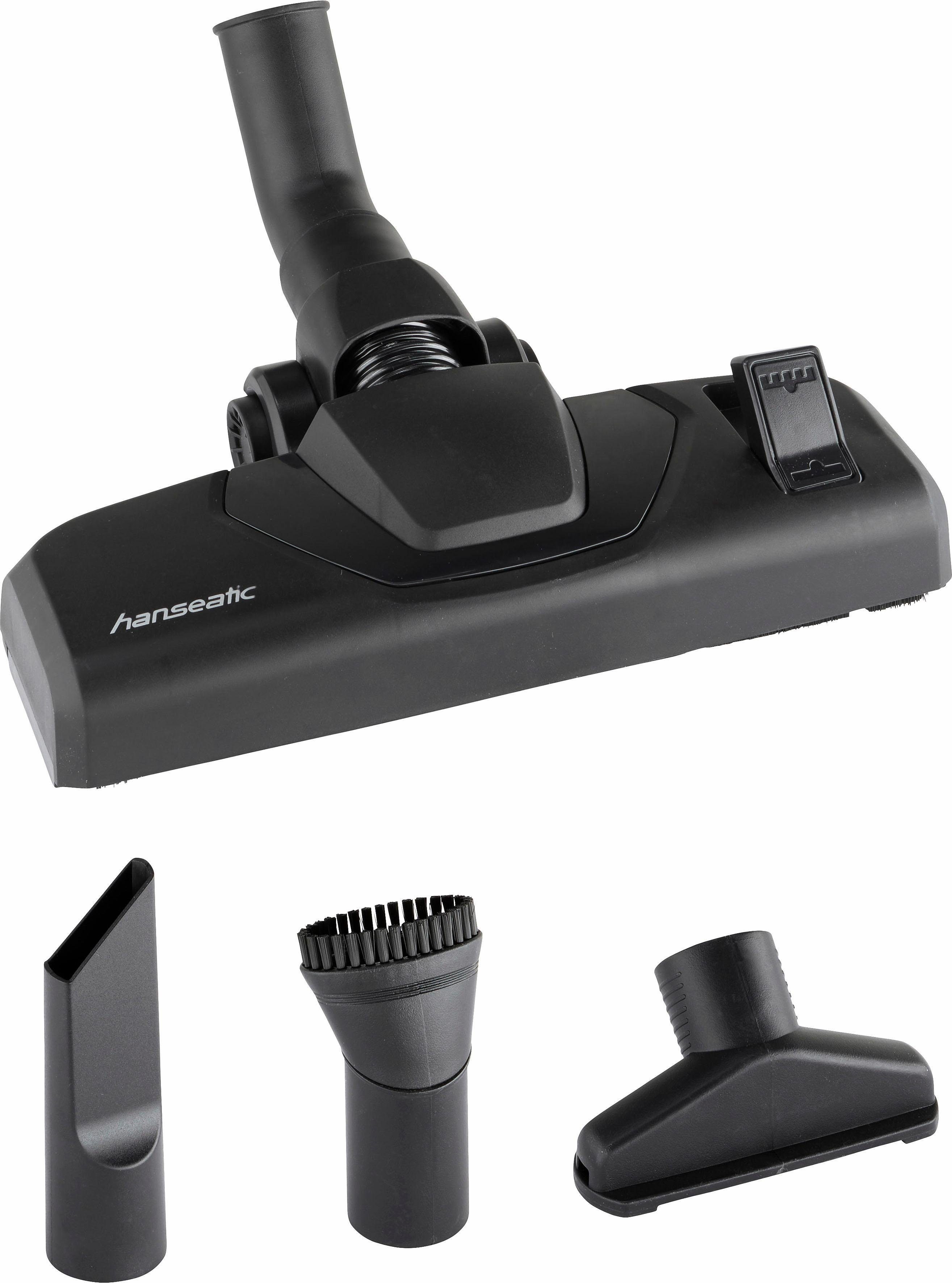 Hanseatic Bodenstaubsauger VCB35B15C-1J7W-70, Universal Düse, Füllstandsanzeige, 7m Radius, 700 W, mit Beutel, höhenverstellbares Teleskoprohr, stufenlose Leistungsregelung