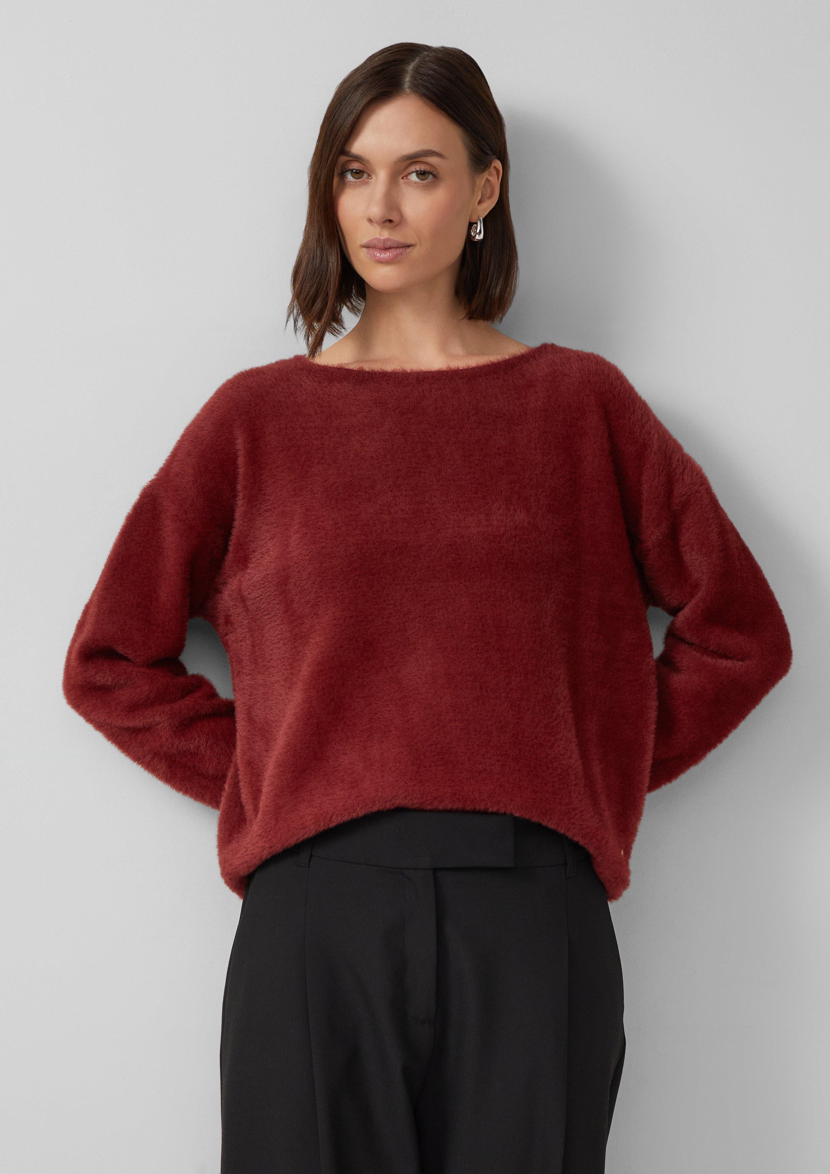 s.Oliver BLACK LABEL Strickpullover Flauschiger Pullover günstig online kaufen
