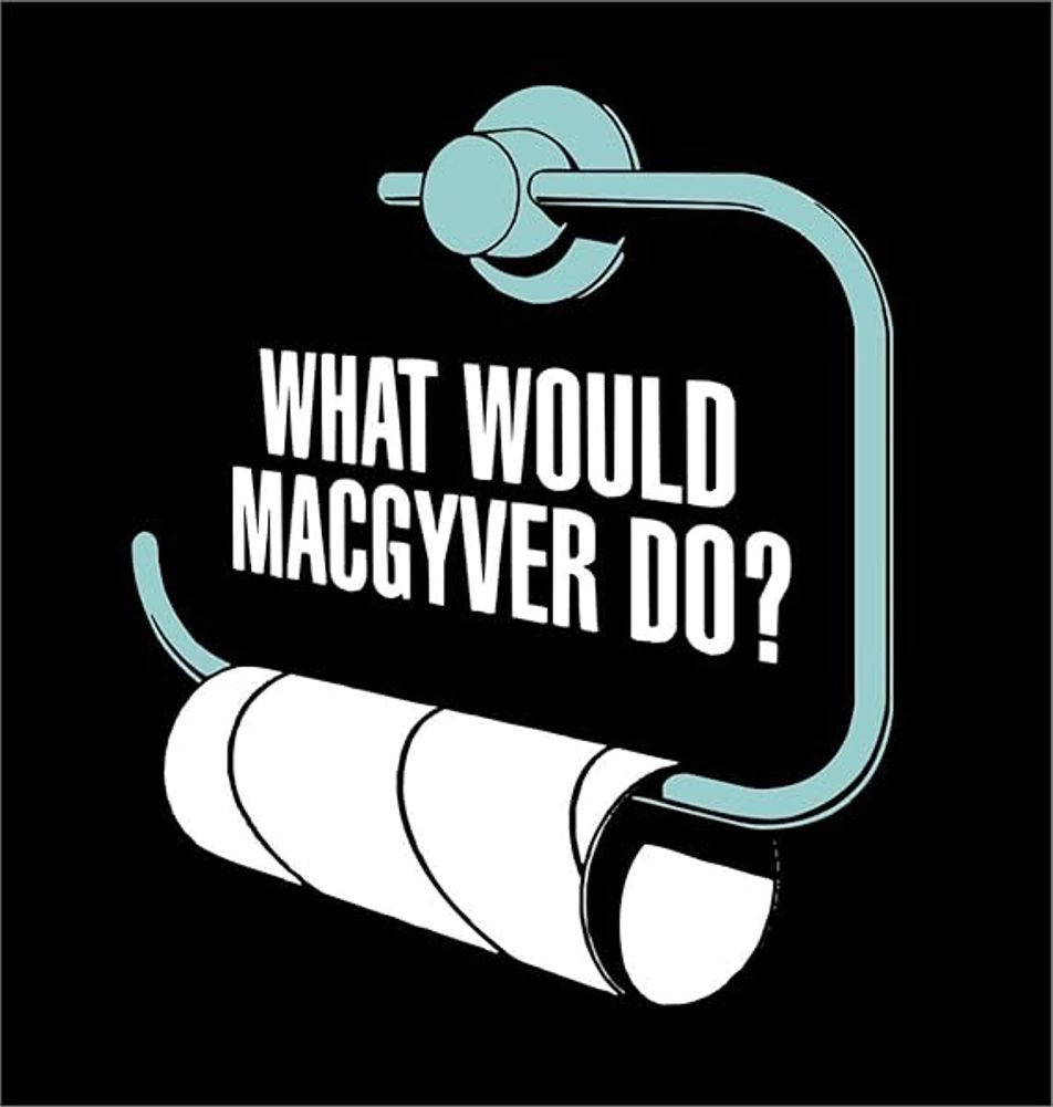 coole-fun-t-shirts Print-Shirt What would MAC GYVER DO ? T-Shirt Herren Klorolle S - 5XL What would Mac Gyver Do ? Herren Funshirt