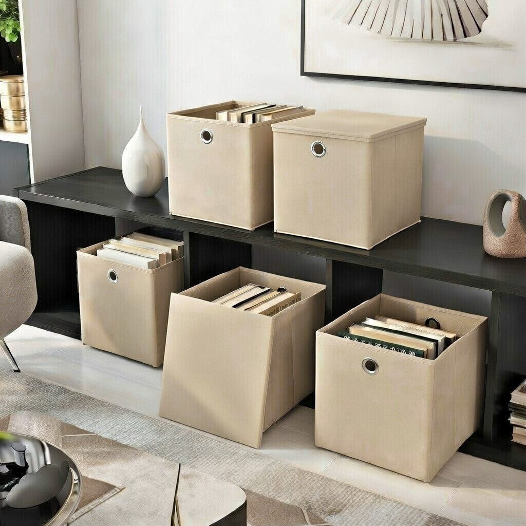 StickandShine Faltbox 2er SET 28 x 28 x 28 cm mit Deckel – perfekt für KALLAX - 19 Farben