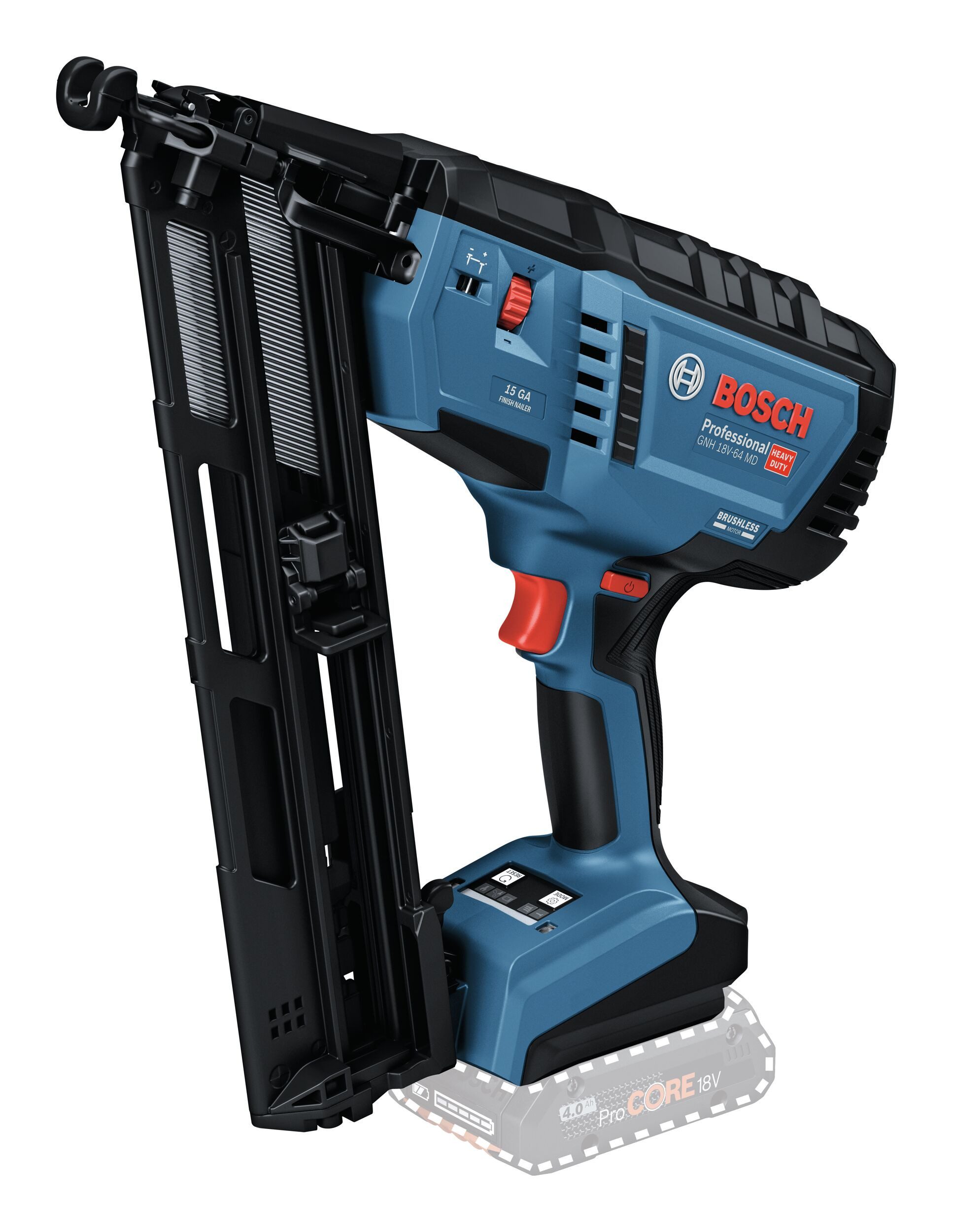 BOSCH Akku-Stauchkopfnagler GNH 18V-64 MD, 18 in V, Holznagler Ohne Akku - im Karton