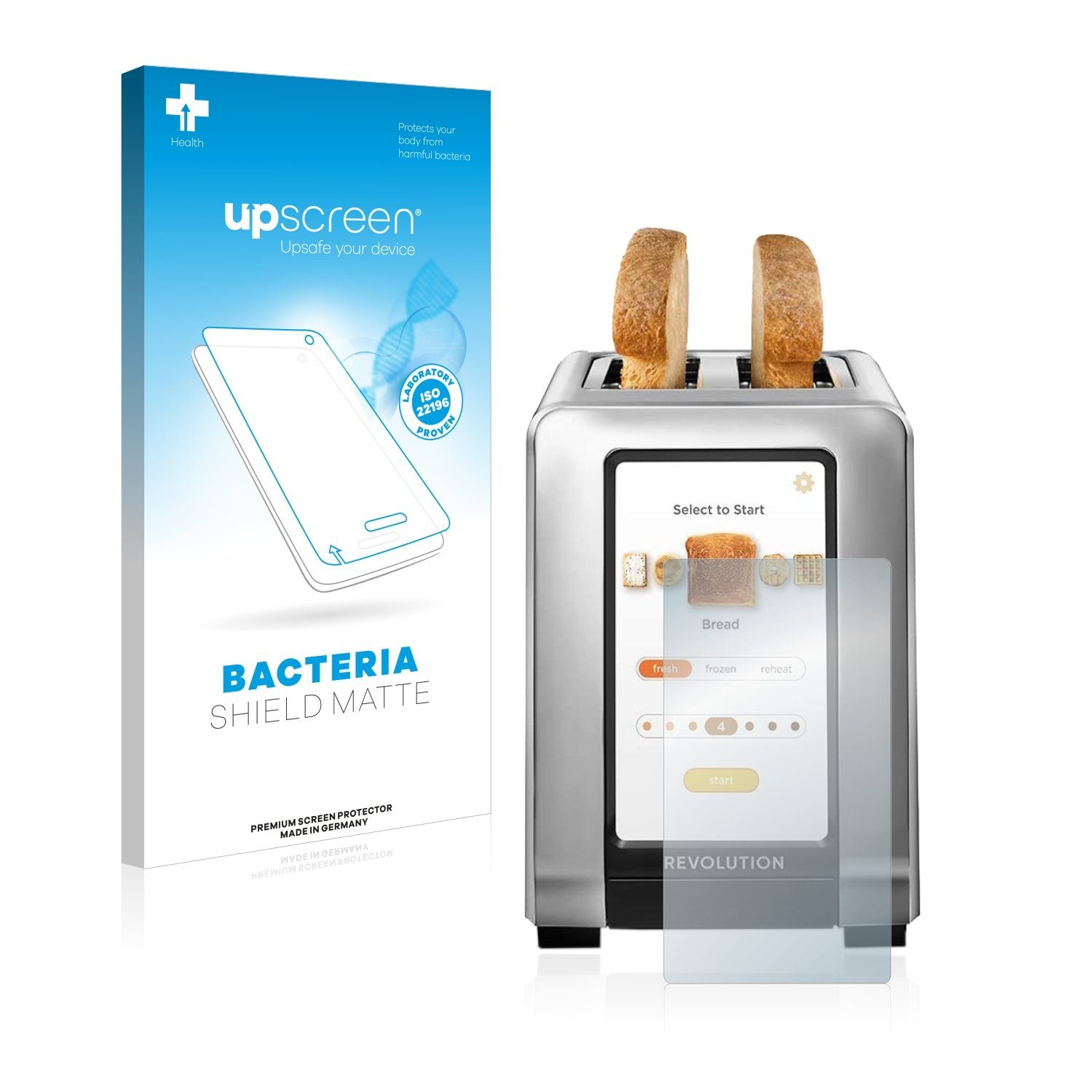 upscreen Schutzfolie für Revolution Cooking Smart Toaster,  Displayschutzfolie, Folie Premium matt entspiegelt antibakteriell