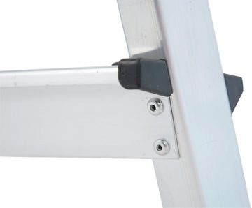 KRAUSE Stehleiter Safety, Aluminium, 1x4 Stufen, Arbeitshöhe ca. 285 cm