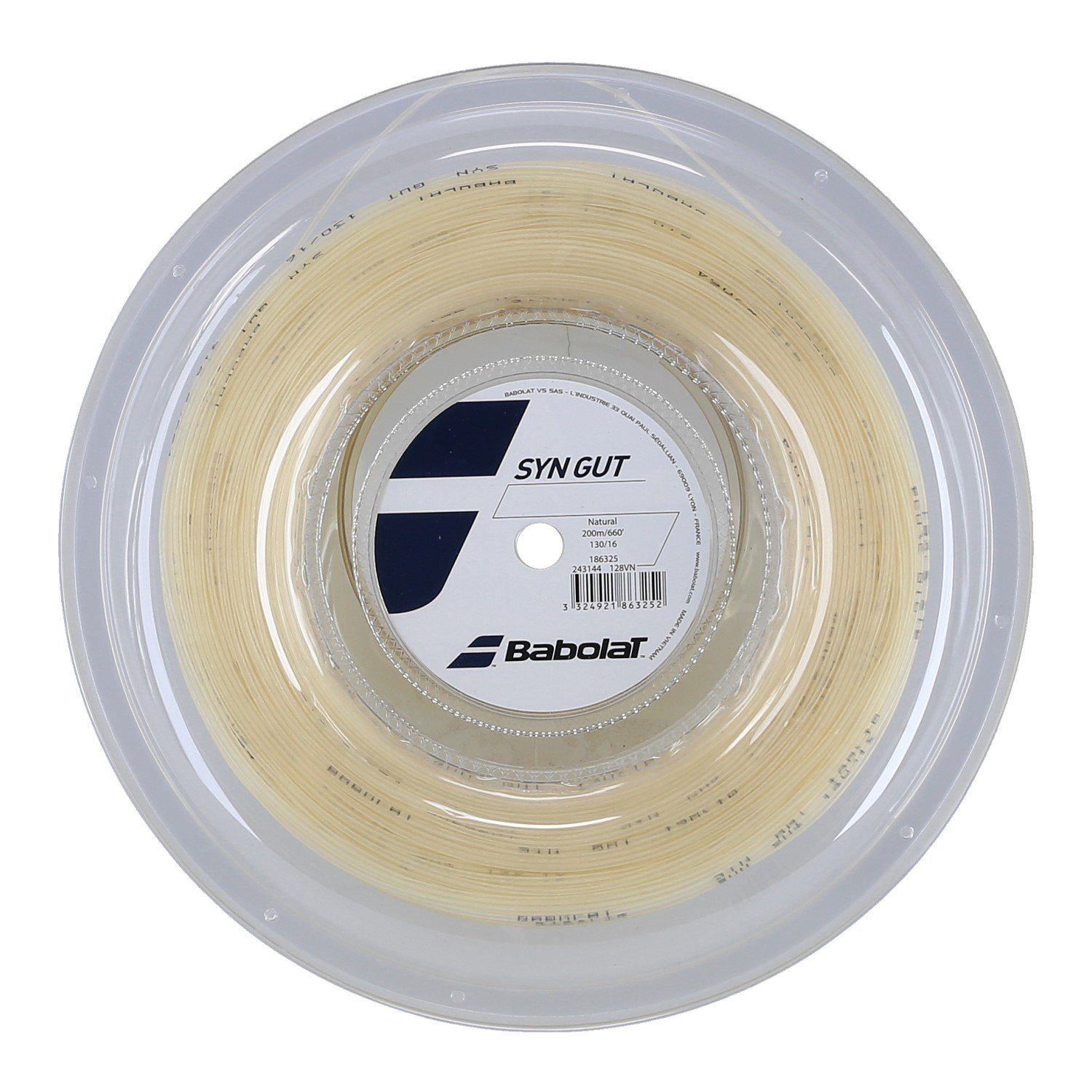 Tennissaite Synthetic Gut natur 200 Meter Rolle