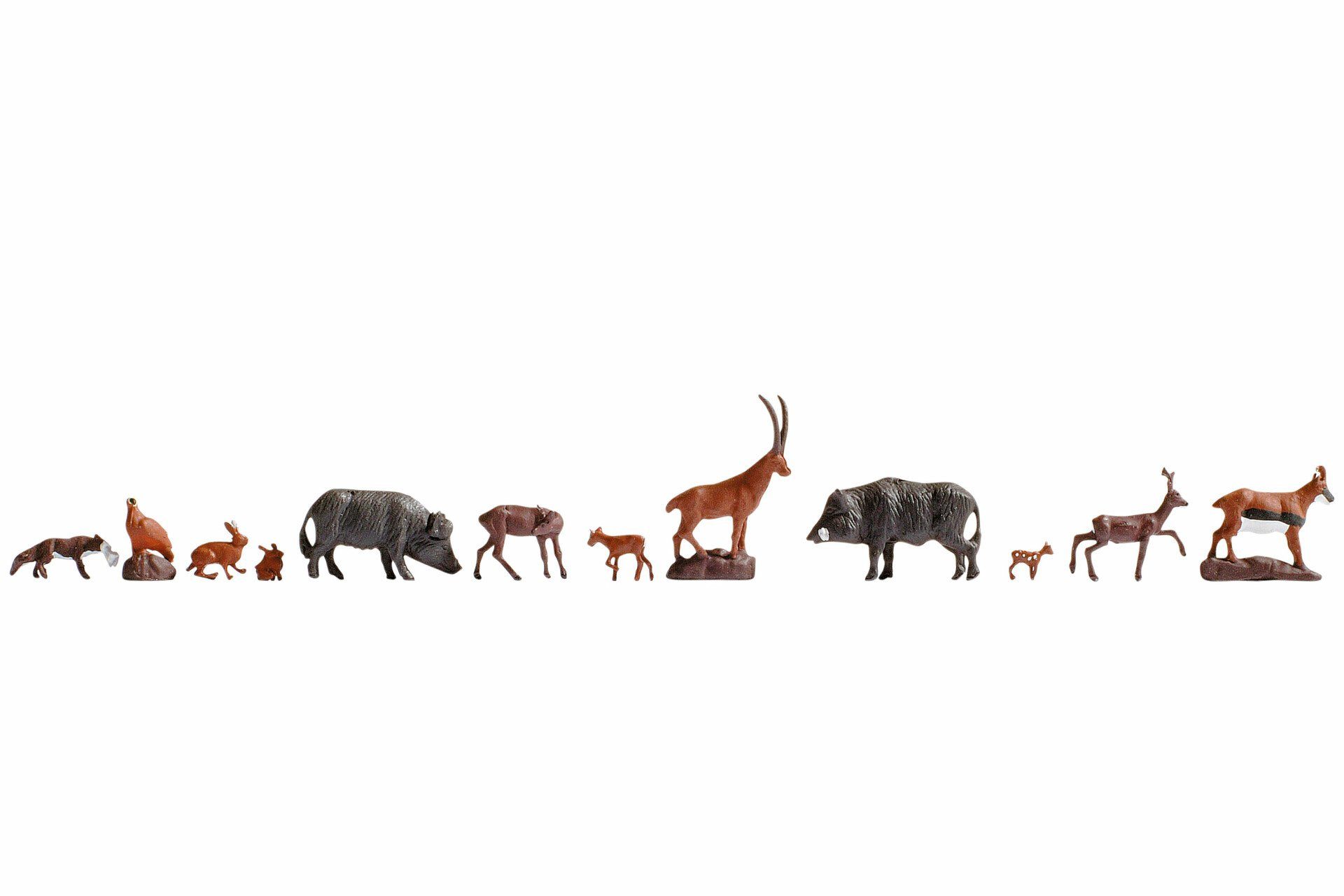 NOCH Dekofigur NOCH® Figuren-Set „Waldtiere“, 12 handbemalte Tier