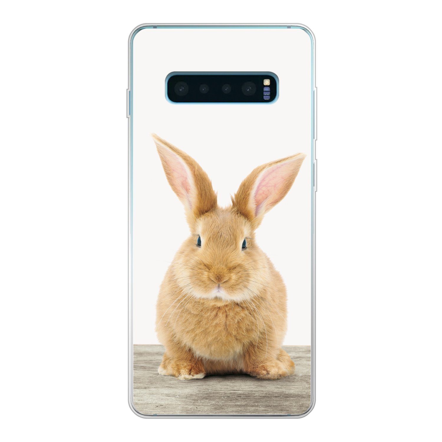 MuchoWow Handyhülle für Samsung Galaxy S10 Plus Kaninchen - Babykaninchen - Tiere - Kinder, Phone Case, Silikon, Schutzhülle Dünn