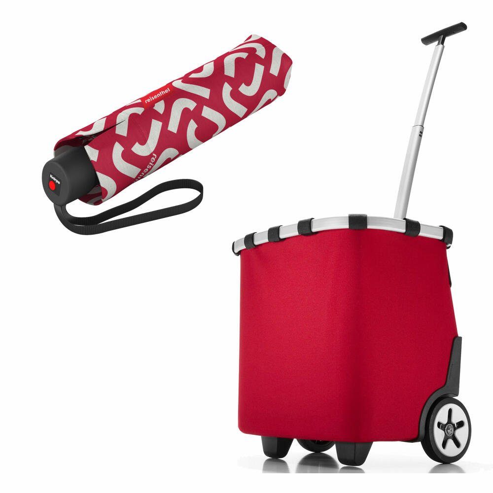 wetenschappelijk tentoonstelling toernooi REISENTHEL® Einkaufstrolley carrycruiser Set Red, mit umbrella pocket  classic