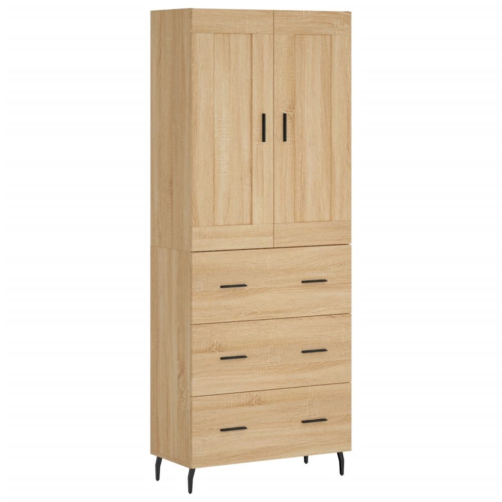 vidaXL Highboard Highboard Sonoma-Eiche 69,5x34x180 cm günstig online kaufen