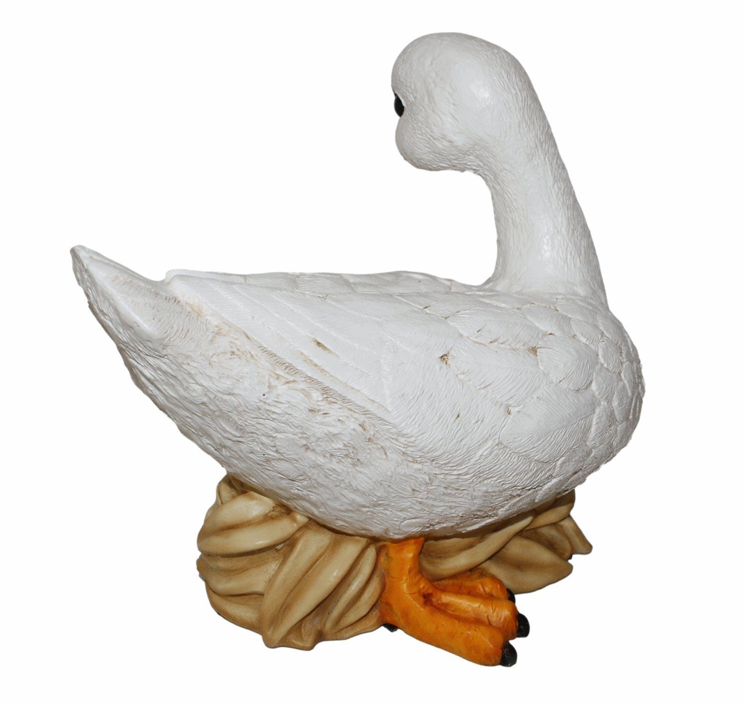 Castagna cm Castagna 23 Resin Figur sitzend Gänsefigur Tierfigur Vogel weiße H Deko Tierfigur Kollektion aus Gans