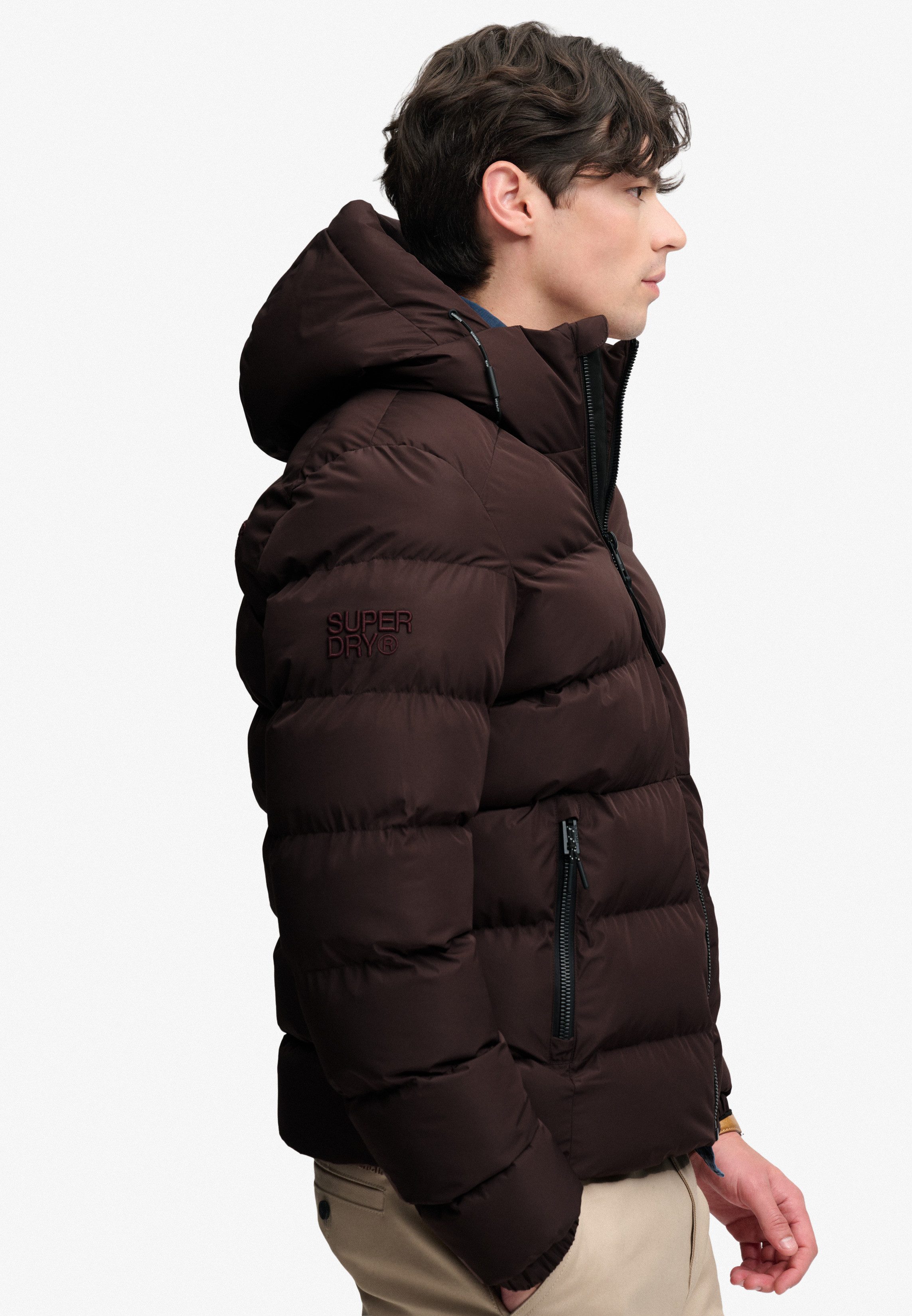 Superdry Steppjacke HOODED SPORTS PUFFER JACKET Kunstfaser, relaxed fit – Bild 5 von 5