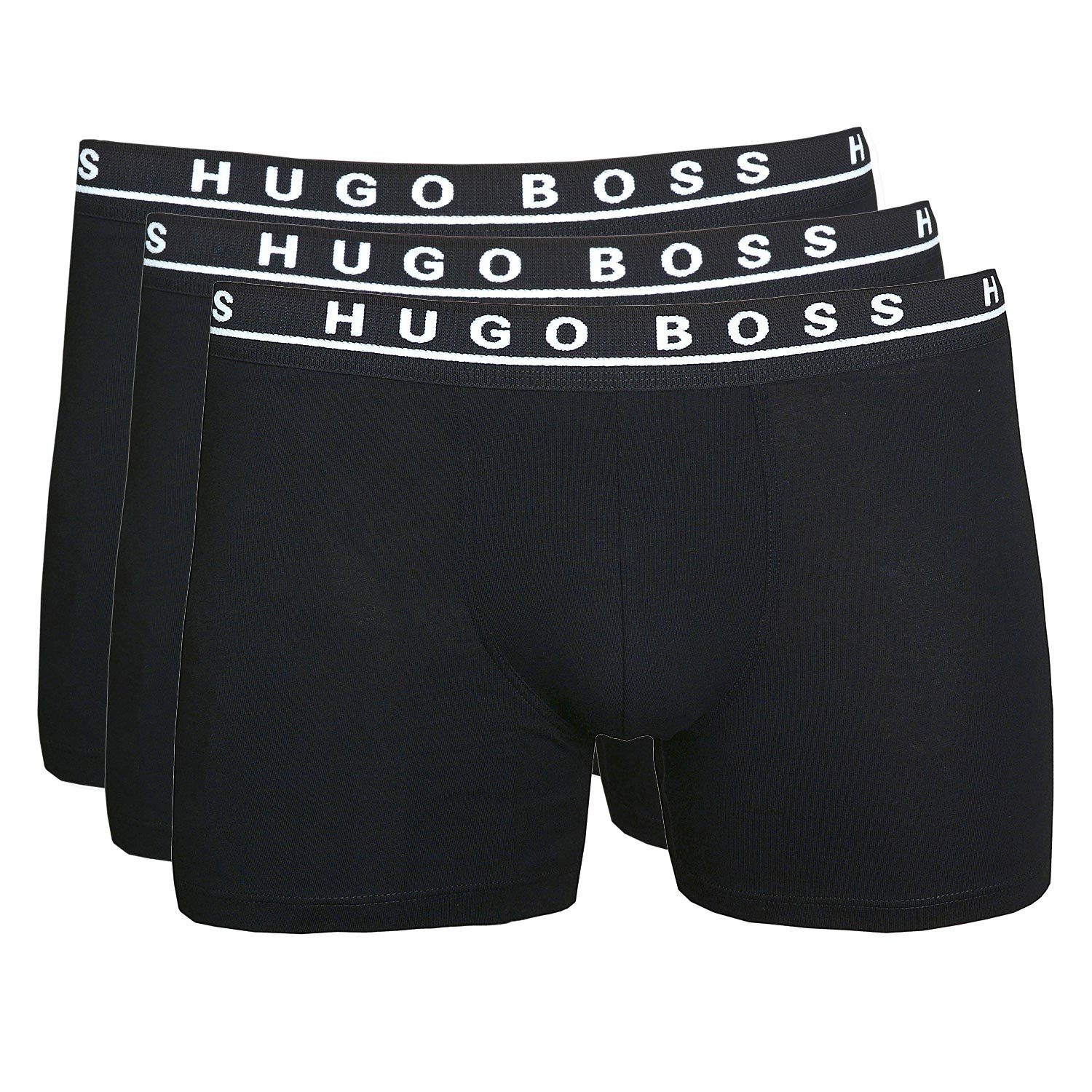 Hugo Boss Home Boxer Big and Tall (3-St., 3er-Pack) Herren Unterhosen Cyclist enganliegende Boxershorts im 3er-Pack Schwarz