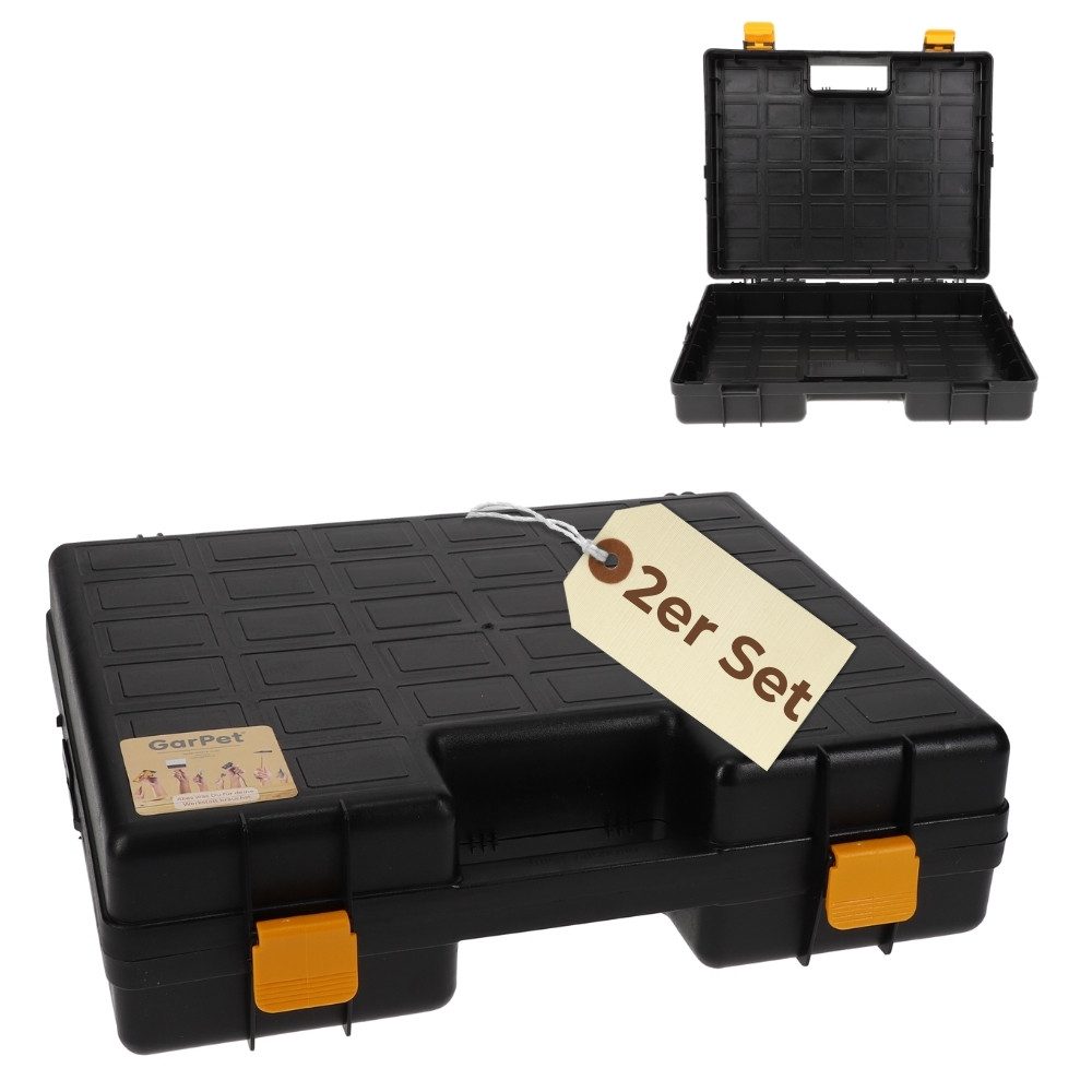 GarPet Werkzeugkoffer 2er Set Maschinenkoffer leer Werkzeugkoffer Elektrowerkzeuge Toolbox