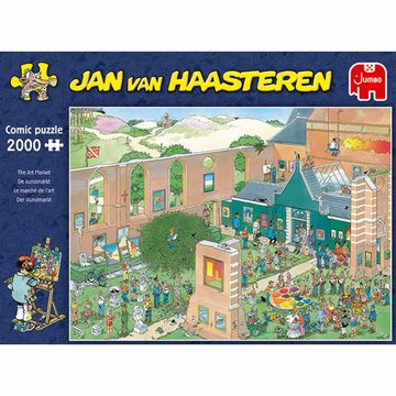 Jumbo Spiele Puzzle Jan van Haasteren - Kunstmarkt 2000 Teile, 2000 Puzzleteile