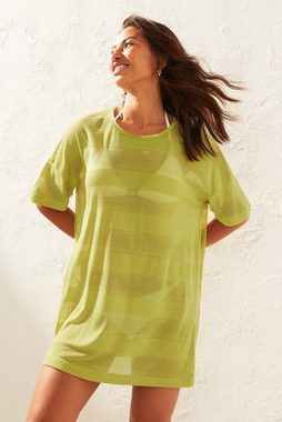 Next Strandkleid T-Shirt-Cover-up-Kleid mit Häkelbesatz (1-tlg)