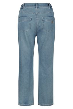 MIAMODA Regular-fit-Jeans Jeans Slim Fit Saumschlitz 5-Pocket