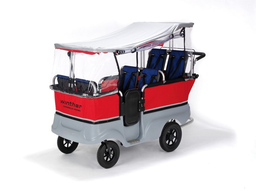 Winther Zwillings-Kombikinderwagen Winther Regenschutz für Turtle Kinderbus für 6 Kinder