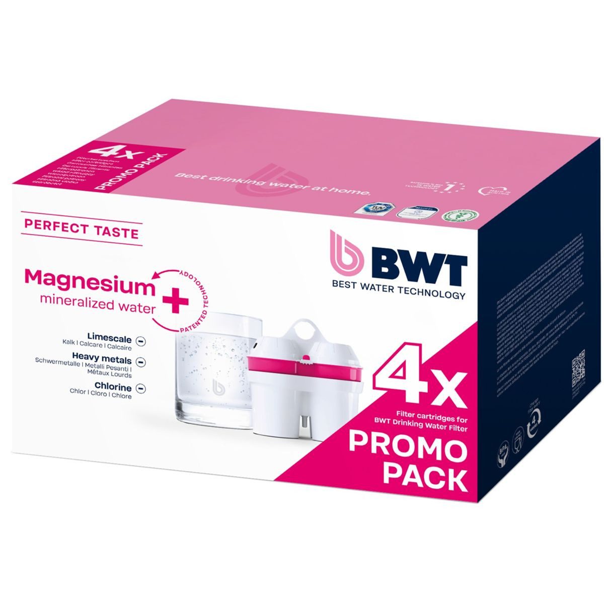 BWT Wasseraufbereiter Magnesium Mineralized Water 4er Promopack