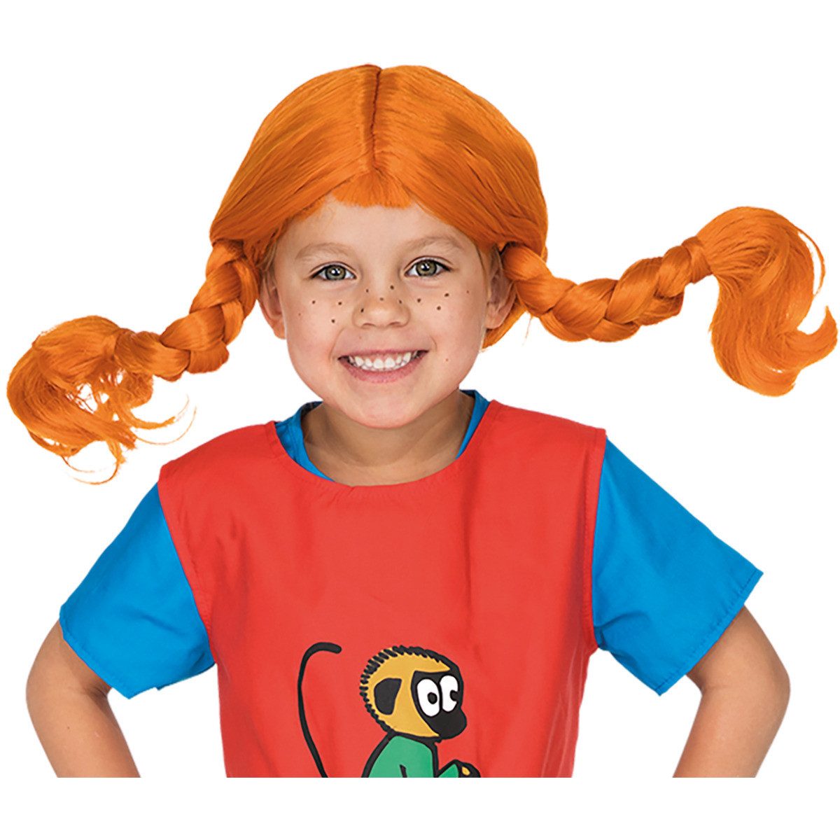 Pippi Langstrumpf Kostüm-Perücke Pippi Langstrumpf Mädchen