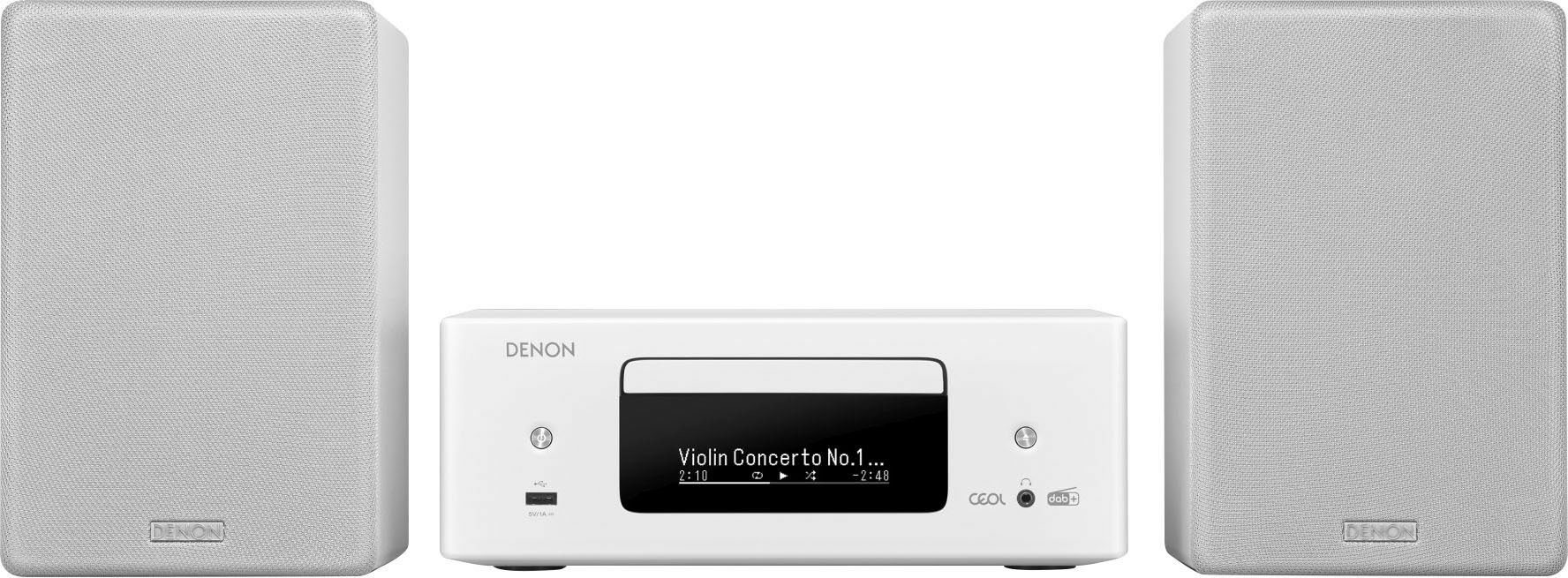 Stereoanlage N12DAB mit FM-Tuner, (DAB), W) RDS, CEOL 130 weiß UKW (Digitalradio Denon