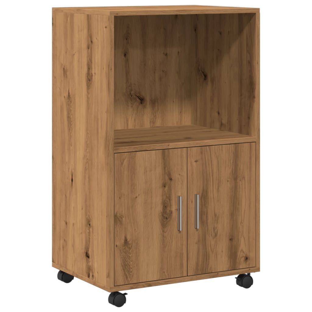 vidaXL Sideboard Rollschrank Artisan-Eiche 55x40x91 cm günstig online kaufen