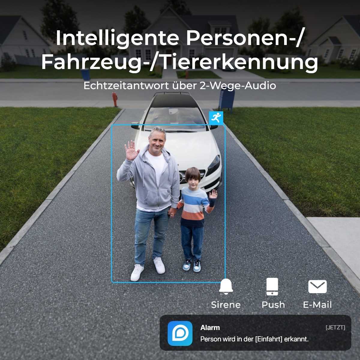 Reolink Überwachungskamera PoE 16MP Ultra HD, DUO 3 POE (Außenbereich, 1-tlg., Dual-Objektiv,180° Pan,Farb-Nachtsicht,Person/Fahrzeug/Tier-Erkennung) – Bild 4 von 5