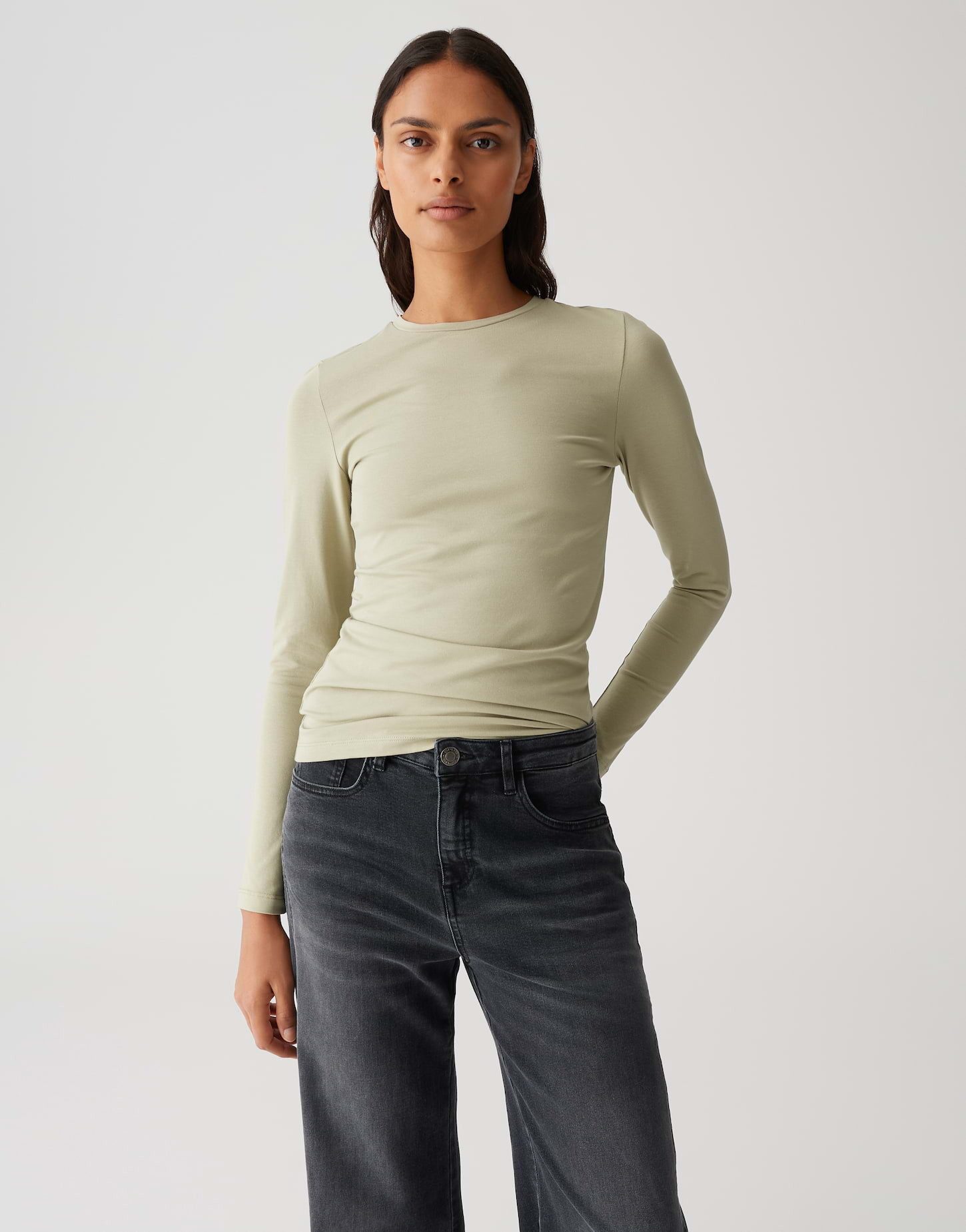 OPUS Langarmshirt SMILLA aus Jersey figurbetont günstig online kaufen