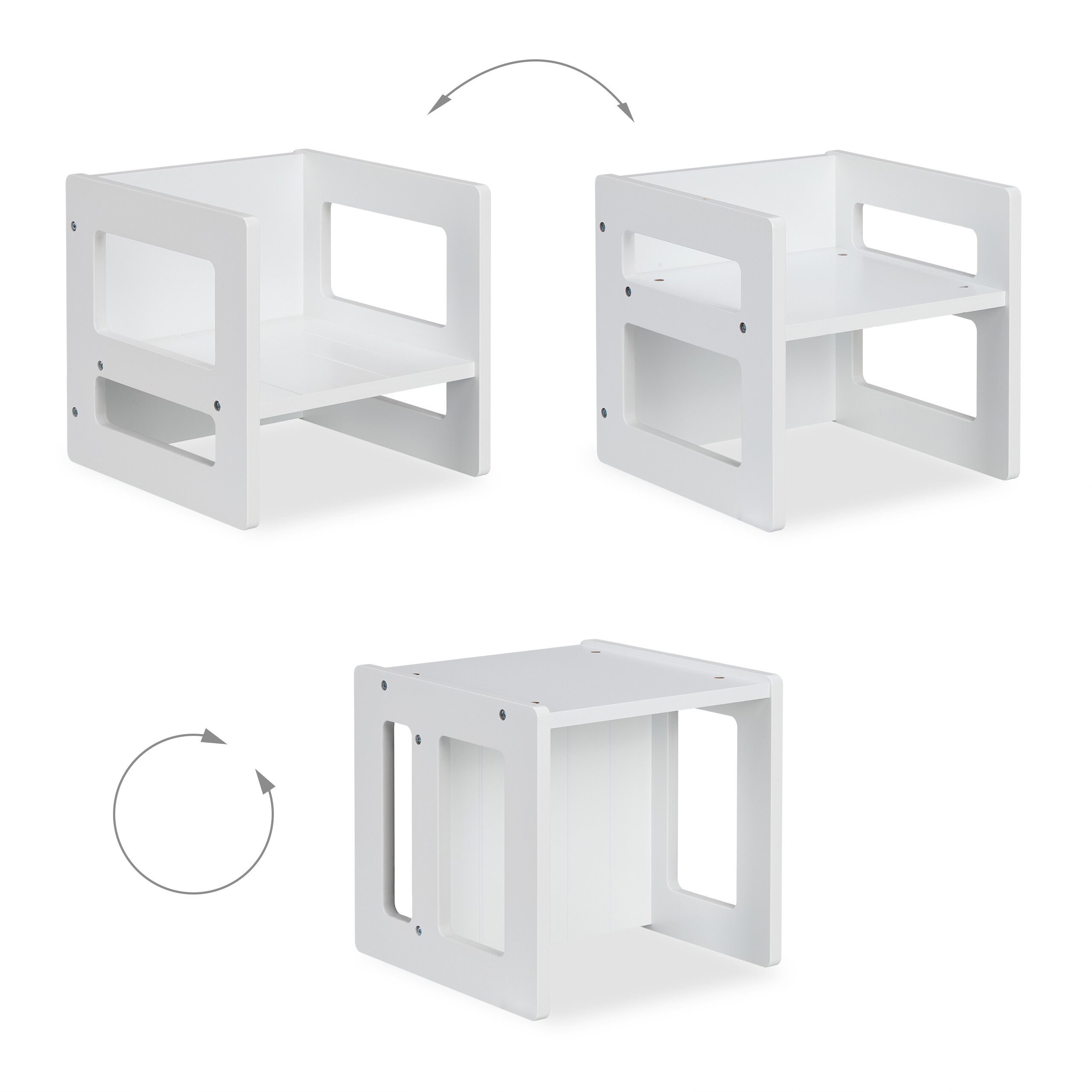 relaxdays Kinderhocker Wendbarer Sitzhocker für Kinder (1 St) – Bild 5 von 5