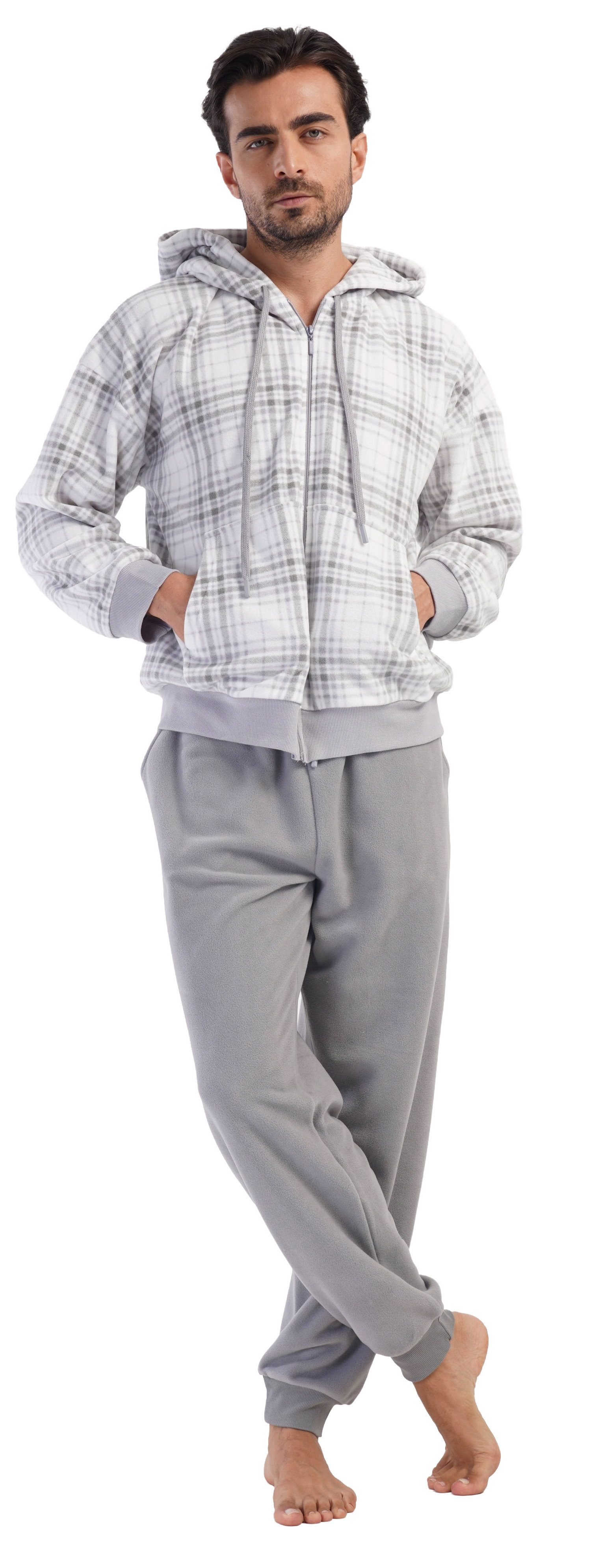 Hausanzug Herren Fleece Anzug