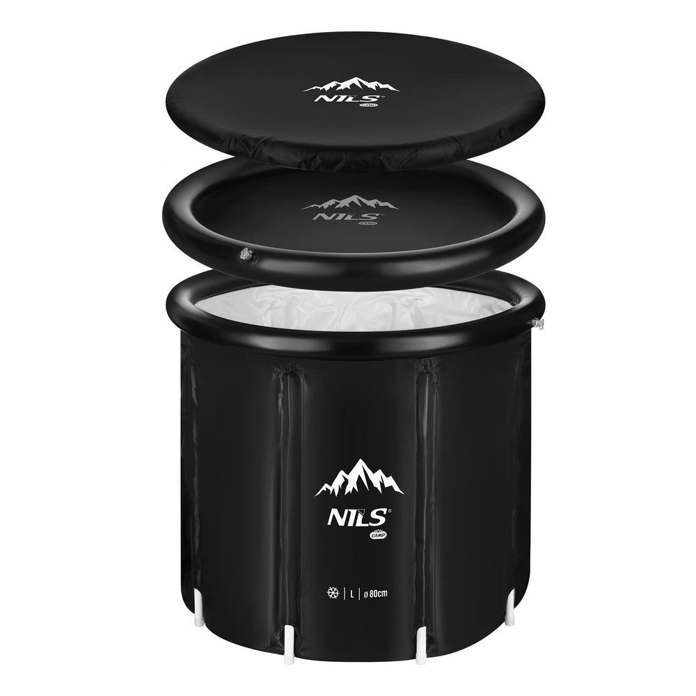 NILS CAMP Rundwanne Eisbadefass Ice Bath Wanne 392 L, (Spar-Set, 1-tlg), unterstützt Muskelregeneration, fördert Durchblutung