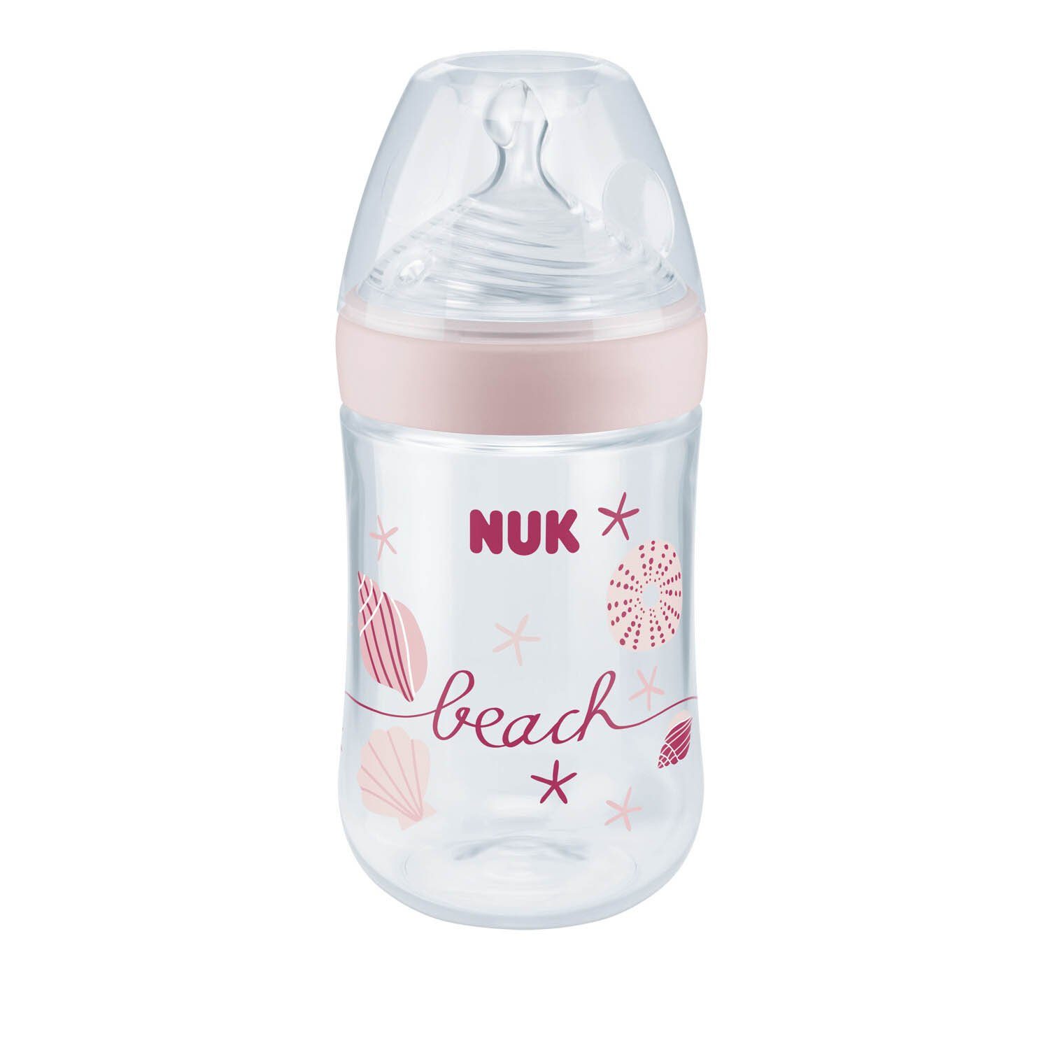 NUK Babyflasche NUK Nature Sense Babyflasche Silikon-Trinksauger, Größe S, 150ml rosa