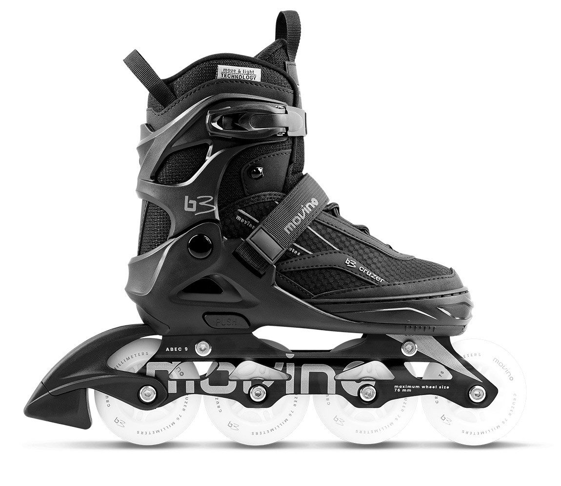 Movino Rollschuhe Inliner MOVINO CRUZER B3 leuchtende LED-Rollen ABEC9 Aluminium