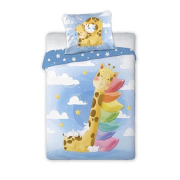 Babybettwäsche Baby Bettwäsche "Giraffe am träumen" 100x135cm, 100% Baumwolle, FARO pln