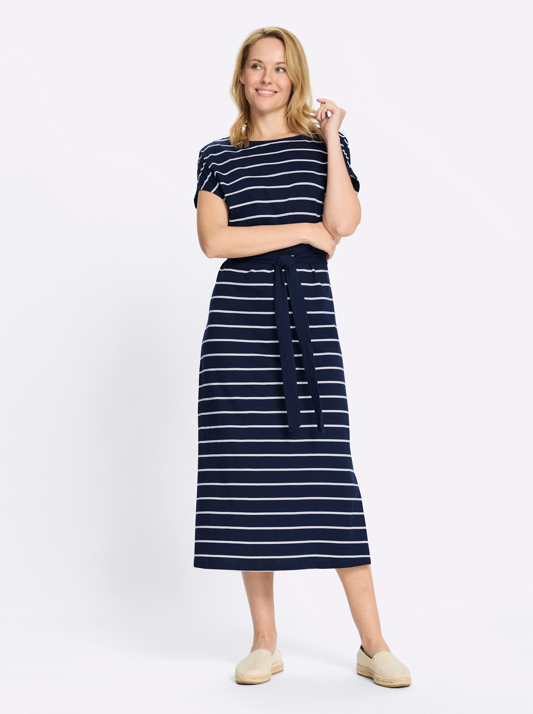 Jerseykleid Jersey-Kleid Kurzarm