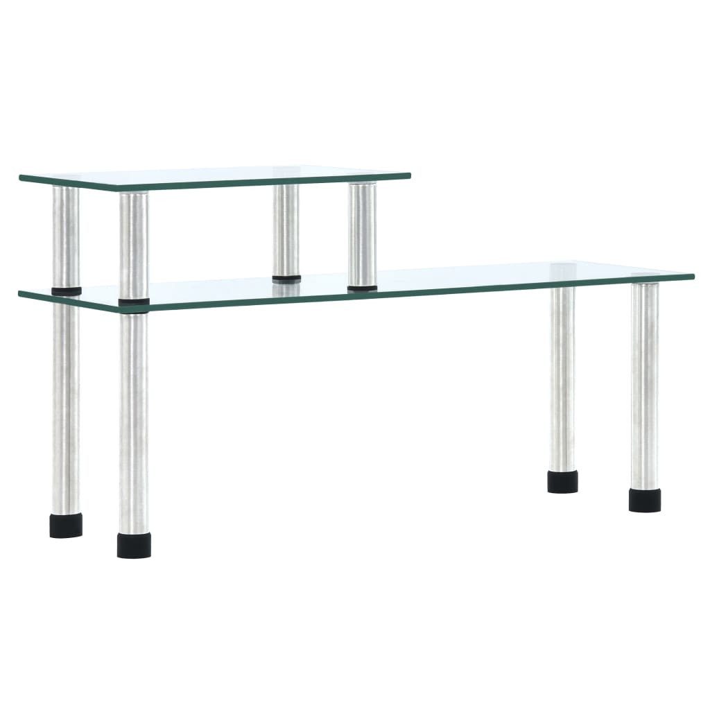 vidaXL Gewürzregal Küchenregal Transparent 45×16×26 cm Hartglas, 1-tlg. günstig online kaufen