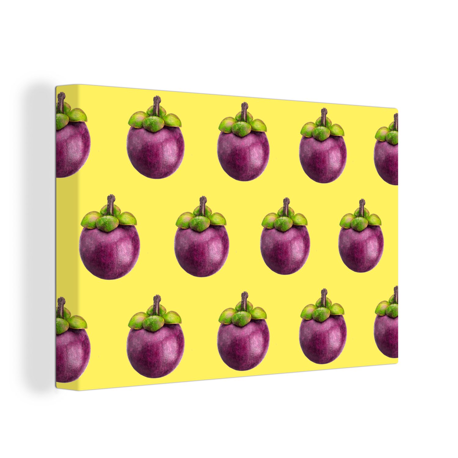 OneMillionCanvasses® Leinwandbild Obst cm 30x20 Leinwandbilder, Wandbild (1 - - Lila Wanddeko, Muster, St), Aufhängefertig