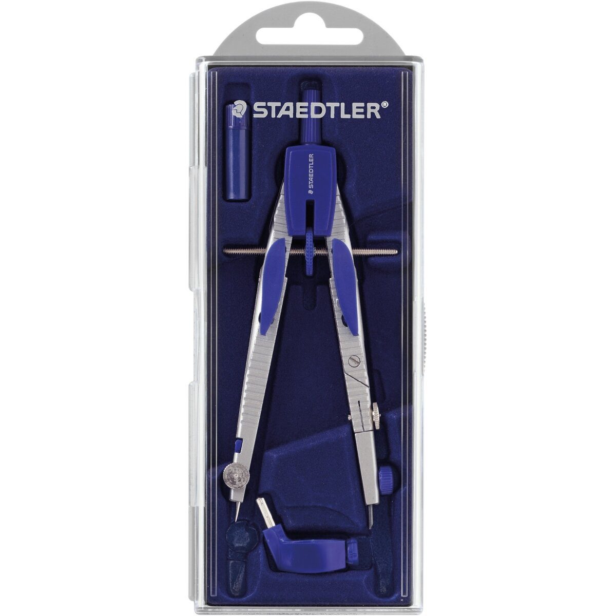 STAEDTLER Zirkel Schnellverstellzirkel Metall 146mm silber/blau