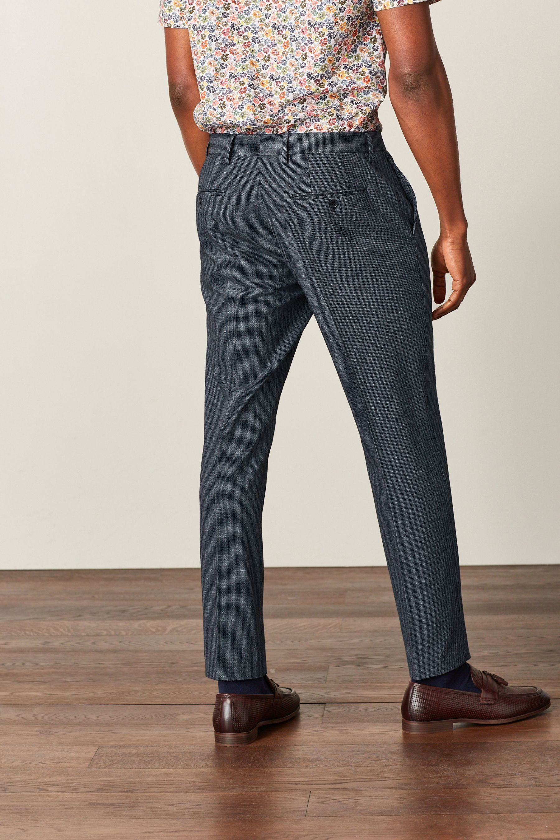 Motion Slim (1-tlg) Next Strukturierter Anzug: Hose Fit Flex Anzughose